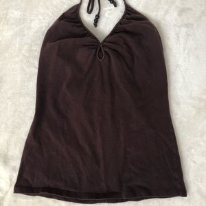 Brown Tie-Up Tank Top